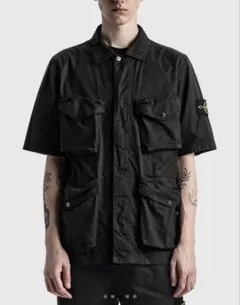 【名品】Stone Island ガーメントダイコットン半袖シャツ Mのサムネイル
