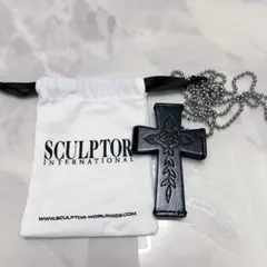 SCULPTOR クロスストラップウォレット ブラック スカルプターSW