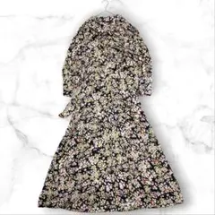 ZARA ZW COLLECTION フラワープリント ロングワンピース XL