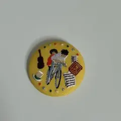 刺繍缶バッジ 耳をすませば　ジブリ