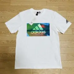 アディダス　ボックスロゴ　Tシャツ　半袖　白　メンズ　L 新品未使用