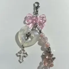 推し活 ハンドメイド ビーズチャーム y2k ピンク