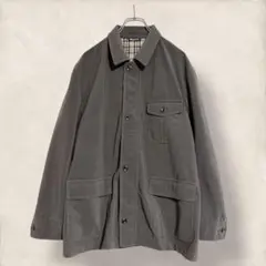 ワークジャケット カバーオール アウター M グレー 日本製 【1575】