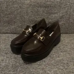 【新品未使用】attagirl ダークブラウン ローファー 厚底