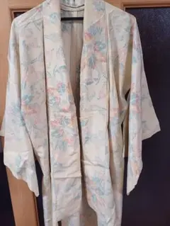 小紋 着物 クリーム地 花柄のサムネイル