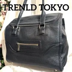 極美品 ヒロフ HIROFU ミニボストンバッグ 黒 オールレザー シボ革 