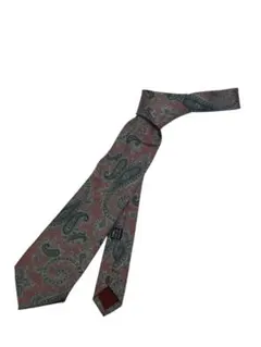 #*R様 71550 Burberrys ペイズリー柄 ネクタイ ピンク　グレー