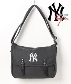 MLB NY ヤンキース メッセンジャーバッグ ショルダーバッグ ブラックのサムネイル