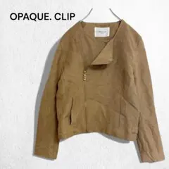 オペークドットクリップ ノーカラージャケット ブルゾン フェイクスエード S