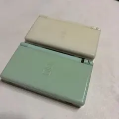 【ジャンク2台】DSLite アイスブルー ホワイト 本体 純正充電器付き