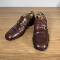 グッチ　ホースビット　スクエアトゥ　ローファー　レザー　ブラウン　42.5