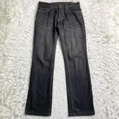 良品✨MORGAN HOMME デニム フレア 黒 メンズ ボタンフライ Y2k