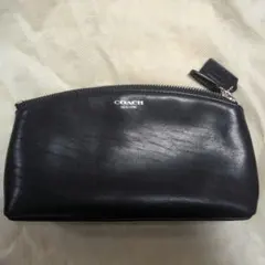 さる吉様　COACH ブラック レザーポーチ