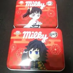 鬼滅の刃　栗花落カナヲ　富岡義勇 ミルキー缶 Milky 70周年記念