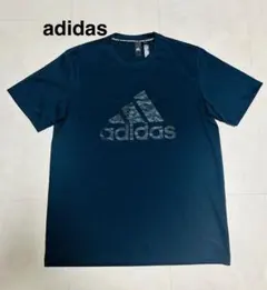adidas アディダス Tシャツ 半袖 スポーツウェア ネイビー 速乾