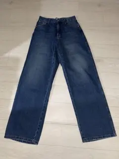 ダークブルーワイドレッグデニム