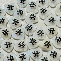 浜崎あゆみ Aマーク ホワイト クリア ラメ ネイルパーツ 【スプーン1杯分 】