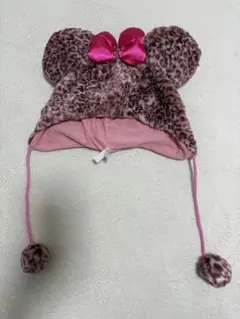 ミニーマウス ヒョウ柄帽子 58cm