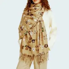 犬 ストール 大判 おしゃれ 膝掛け ショール 冷房対策 紫外線対策