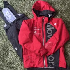 DESCENTE スキーウェア ジュニア 150 赤黒