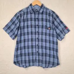 【良品】Dickies ディッキーズ 半袖チェックシャツ Mサイズ メンズのサムネイル