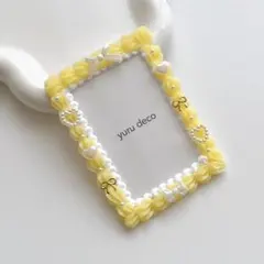 ホイップデコ 硬質ケース トレカケース B8 推し活 黄色 イエロー 白