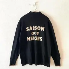 ☆【レスピーギ】ニット 毛混 アンゴラ混 サイドスリット ハイネック 38