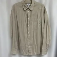 C*O様 H&M ルーズフィット リネン　 長袖シャツ ベージュ US M