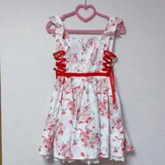 LIZ LISA ベリーブーケ柄ジャンスカ　ホワイト　サイズ2 タグ付き LIZ LISA ベリーブーケ柄ジャンスカ ホワイト サイズ2 タグ付き - メルカリ