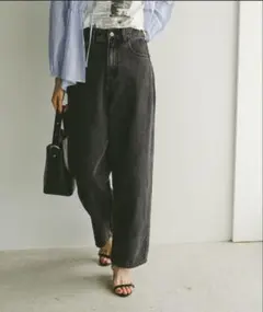 グローバルワーク デニムバギーパンツ/498388 ブラック XS