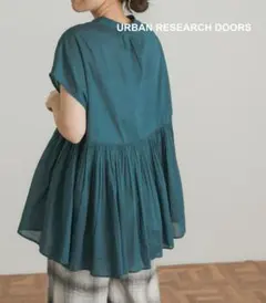 DOORS コットンボイルサイドギャザーブラウス