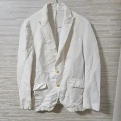 SHIPS リネン テーラードジャケット オルメテックス テフロン ホワイト
