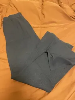 ブルー ワイドパンツ