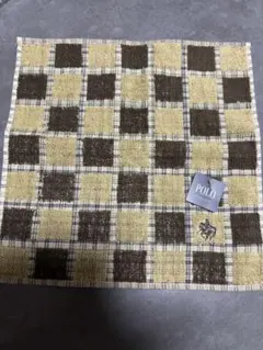 POLO タオルハンカチ チェック柄 ブラウン ベージュのサムネイル