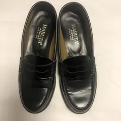 HARUTA 黒 レザー ローファー