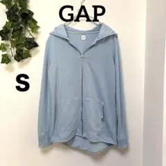 【GAP ギャップ】フーディージップパーカー ライトブルー カジュアル Ｓサイズ