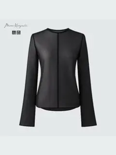 ユニクロ マメクロゴウチ シアークルーネックTシャツ　ブラック