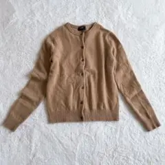 【希少】OLD UNIQLO　ウール　カーディガン　長袖　ベージュ　レディースM