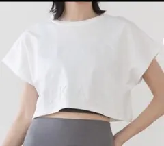 【SUKALA】ブラトップ付きエンボス Tee ホワイト Sサイズ