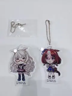 ウマ娘 アクリルチャーム 2個セット メイショウドトウ ビワハヤヒデ 一番くじ