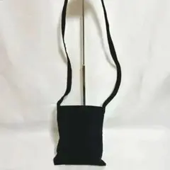 ✨美品✨ ショルダーバッグ 23.5×20.5 サコッシュ シンプル ミニ 黒