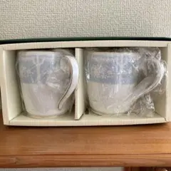 ノリタケ　レースウッドゴールドまぐカップペアセット