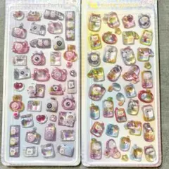 inamazy ボンボンドロップ風3Dシール　2枚セット　カメラパーティ