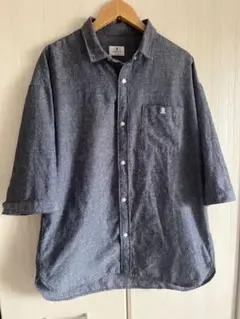 LANVIN en Bleu 五分袖シャツ ネイビーグレー サイズ50のサムネイル