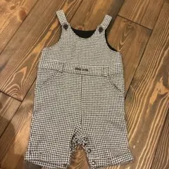 COMME CA ISM千鳥柄オーバーオール 80cm 美品