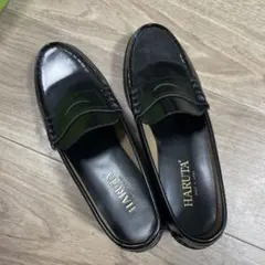 HARUTA 黒 ローファー 24 cm