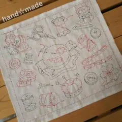 ② ホビーラホビーレ ☆ 刺し子のふきん メルスリー 完成品