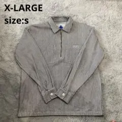 X-LARGE ストライプ　ハーフジップ
