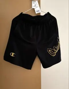 Champion ブラック×ゴールド　バスケットボールパンツ Ｓ