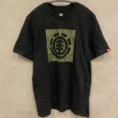 エレメント Ｔシャツ クルーネック 半袖 プリント Ｓ 黒 綿 デイリー